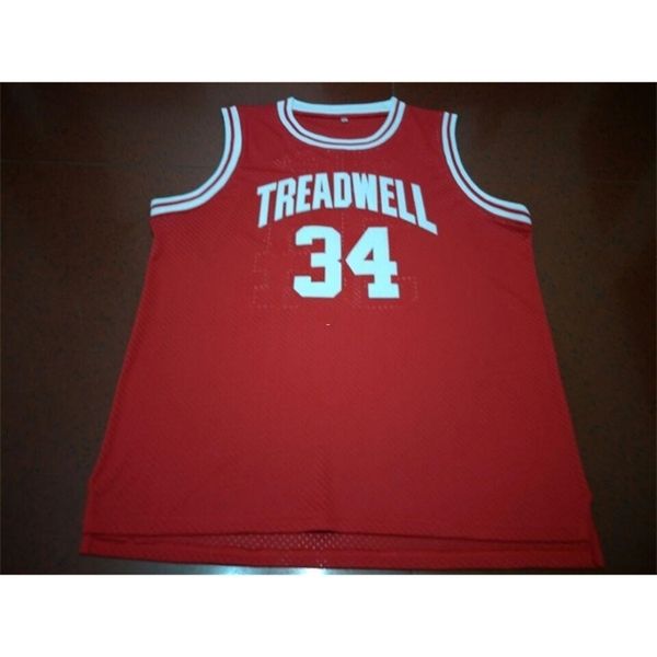 

vintage men #34 elliot perry treadwell high school college jersey color red or white size s-4xl or custom any name or number jersey, Black