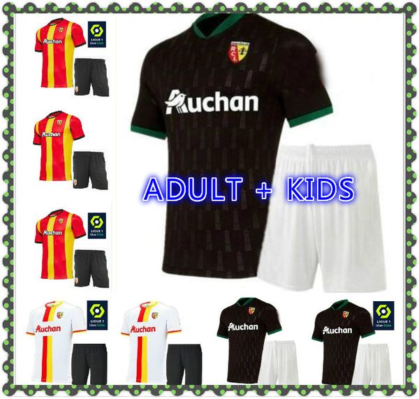 

kids 20 21 rc lens gradit fortes cahuzac perez soccer jerseys 2020 2021 maillot de foot camisa de futebol men's boy football shirts, Black;yellow