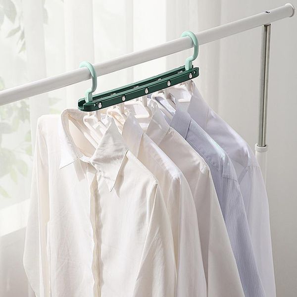 

5 in 1 anti slip pp sweater coat hangers, multi layers wardrobe clothes rack, space saver blouse hanger closet storage organizer