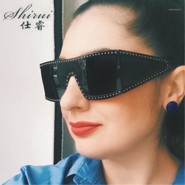 

sunglasses 2021 oversized diamond frame goggle women shades glasses designer fashion female uv4001, White;black