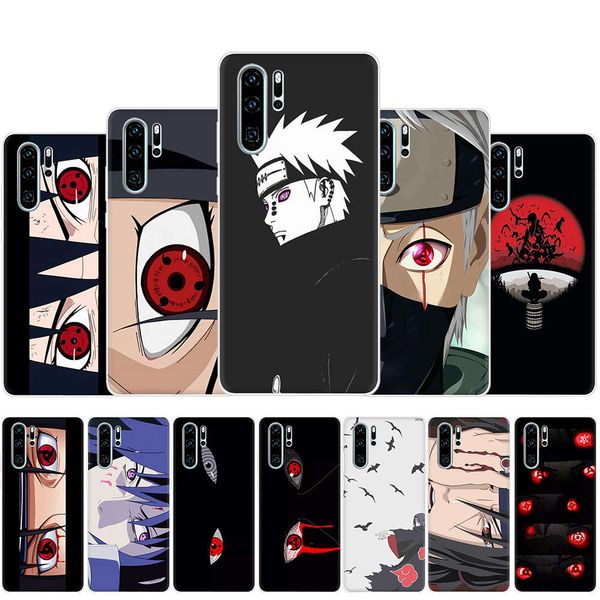 

hard plastic digned for huawei with red eye , naruto itachi akatsuki animation shell p8 p9 p10 p20 p30 pro lite mini p smart z plus