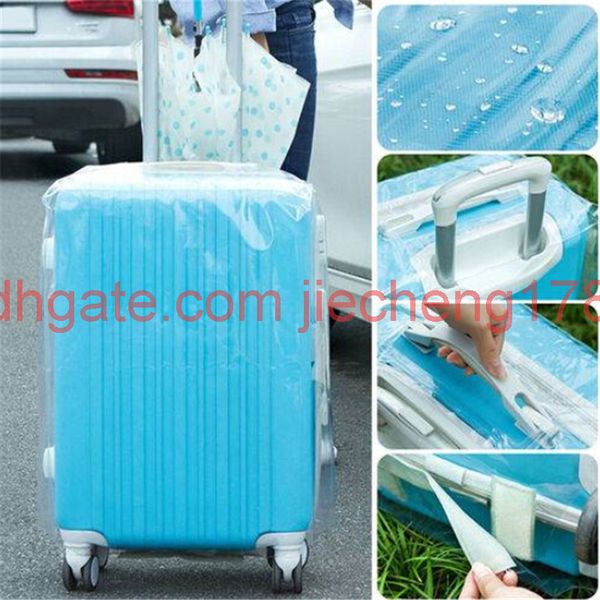 

pvc transparent travel luggage protector suitcase cover bag dustproof waterproof