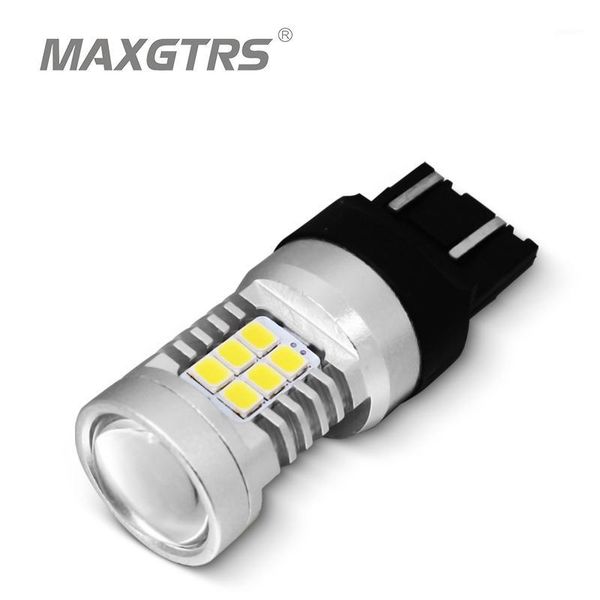 

emergency lights 2x warm white 7443 t20 w21/5w 2835 21smd led auto tail reverse turn signal indicator brake bulb lamps parking leds rear lig