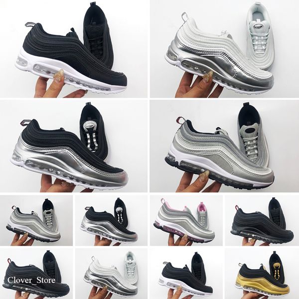 

kids shoes men and women og sports shoes gold silver bullet new color style discount kids sneakers shoes, Black