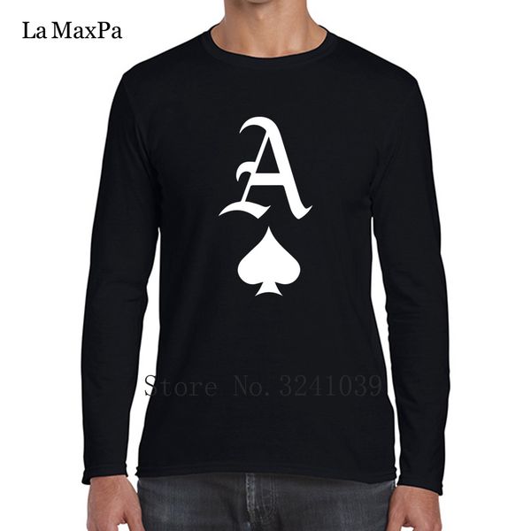 

la maxpa knitted new ace of spades funny casual super winter style simple male sport hooded sweatshirt hoodie t shirt