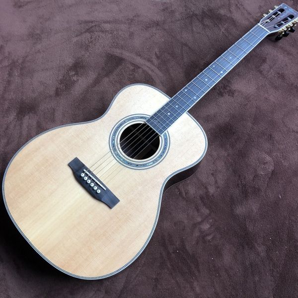 

40 inch om28 model solid wood section log guitar