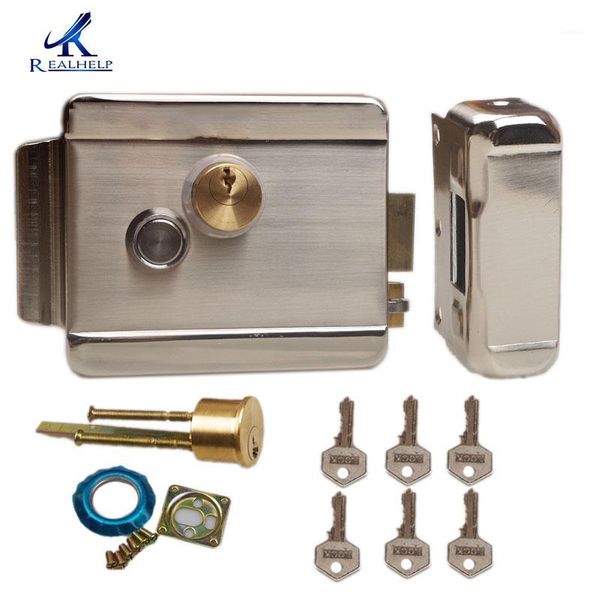 Cancello elettrico Smart Lock 12V con serrature a doppio cilindro per cancelli in ottone massiccio Hock Roll Iron Door Lock1