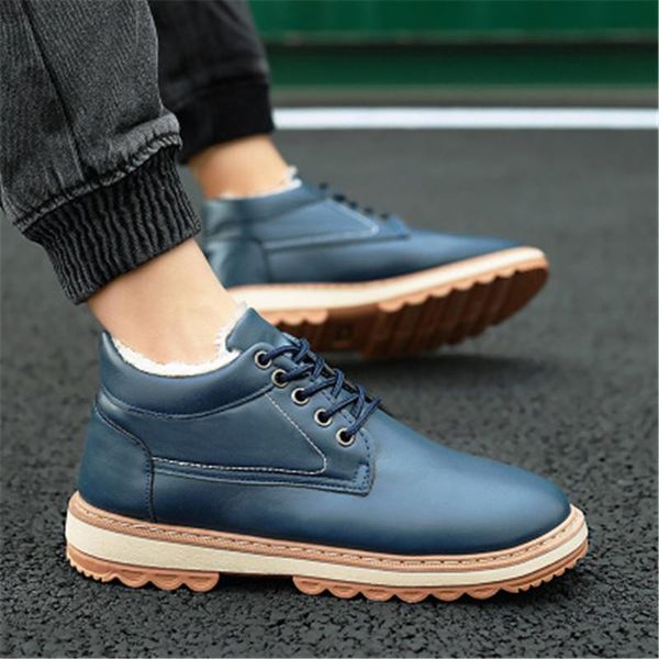 

2020 winter warm fur male shoes for men casual sneakers comfortable designer walking popular footwear, Black