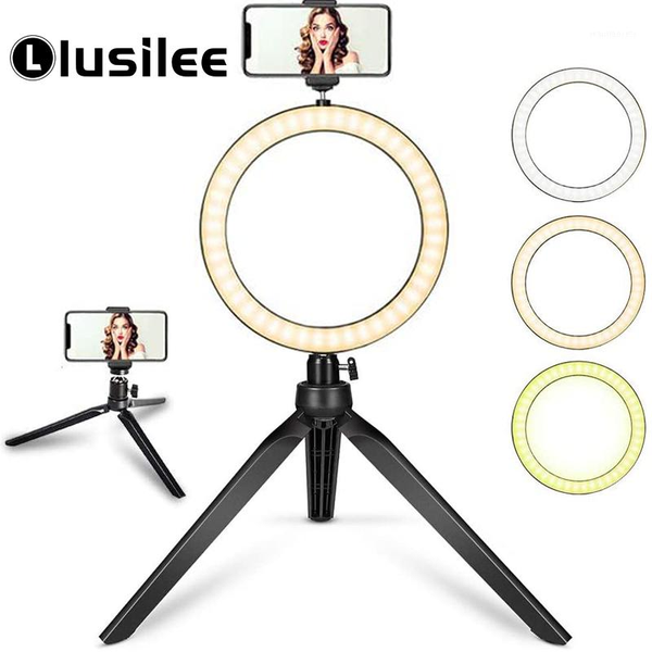 

8" led selfie ring light with stand deskvedio pgraphic ring lamp usb plug for youtube live makeup fill lighting1