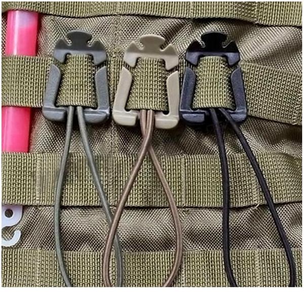 

outdoor portable buckle elastic rope hanging triangle buckle fastening finishing buckle winding clip storage rib qyltpb