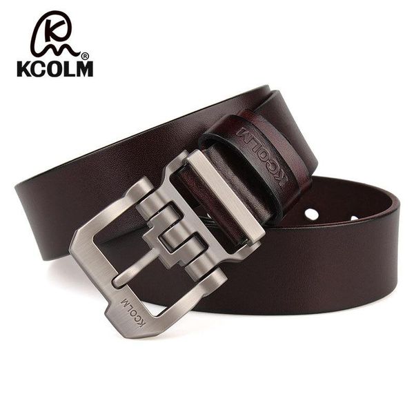 

brand genuine men's leather fashion belt alloy material pin buckle business retro men's jeans wide waist belts, Black;brown