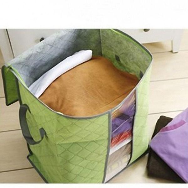

1 pcs non-woven foldable clothing storage bag space saving portable sundries clothes closet organizer quilt finishing bag1