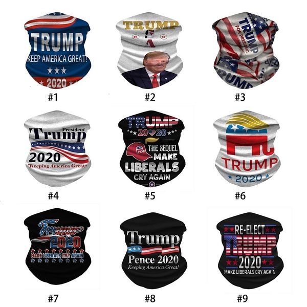 

2020 election year trump sports mask cycling scarf 3d printing face neck cover riding masks magic usa bandana