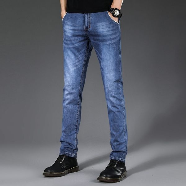 

keggf 2020 new men's and fashion br men's springsummer autumn new slim legged pants jeans and jeans vtxqf, Blue