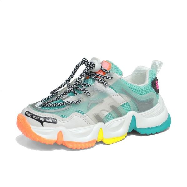 

newdiscvry rainbow kids sport shoes for girls sneakers students breathable mesh children shoes girls sneakers light boys, Black