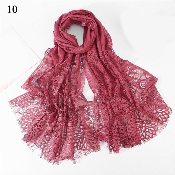 

1pcs muslim headscarf female headband with tassel lace head hijab solid thin cover-up shawls women soft pure color scarf q sqcoxh