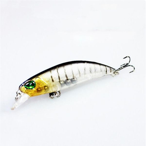 

1pcs 6.8cm 4.2g artificial hard bait minnow fishing lures wobbler crankbait floating 8# treble hook bass pike swimba qylzcs