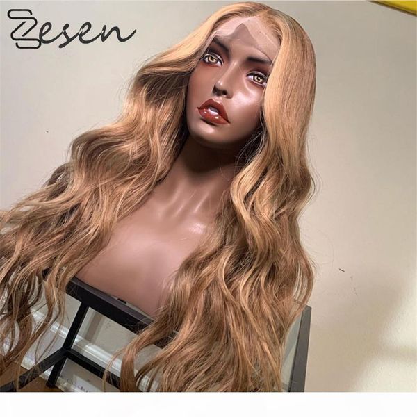 

zesen lace front wigs body wave heat resistant fiber synthetic wig for women with natural hairline & baby hair, Black