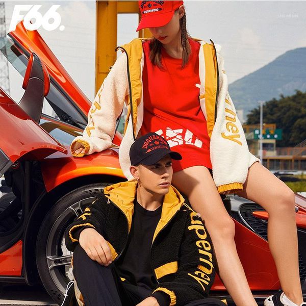 

2019 winter new loose lambskin hooded jacket male hip hop couple tide brand jacket male 1211, Black;brown