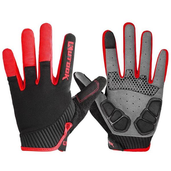 

kutook полный finger сенсорный экран велоспорт перчатки дорога mtb горный велосипед перчатки велосипедов открытый спорт перчатки дышащий обо, Black