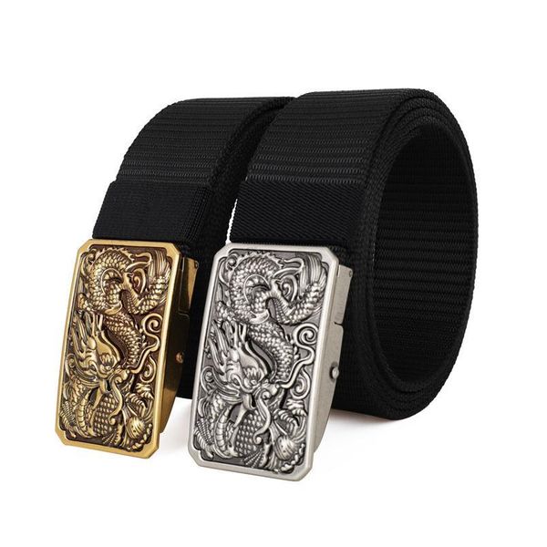 

new men's casual tactical waistband matic checkoff animal patterns buckle belt extended edition 130cm nylon wo jllnji, Black;brown