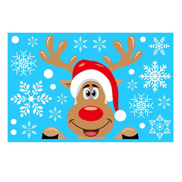 

beautify christmas pvc static santa home elk windows large snow flake wall sticker new year party glass dress up#np30