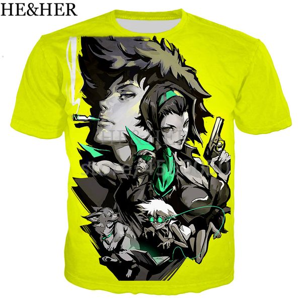 

anime cowboy bebop novelty 3d print shirts comics humor horror men clothing