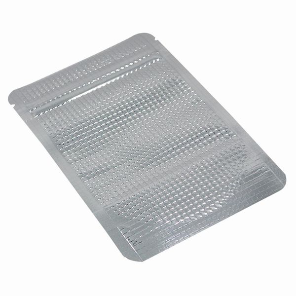 

50pcs lot stand up embossed aluminum foil zip lock snack retails package bag with window dried flower mylar plastic zipper bag h bbyljo