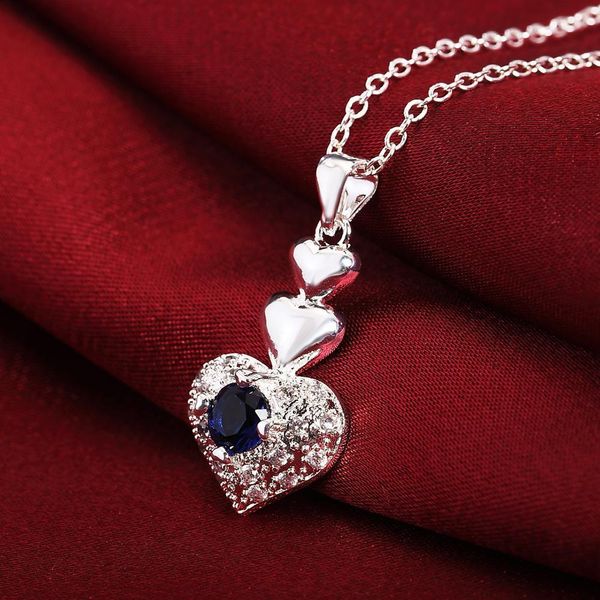 

beautiful retro heart pendant silver color crystal for women charms wedding necklace fashion jewelry n640 h bbyrhl
