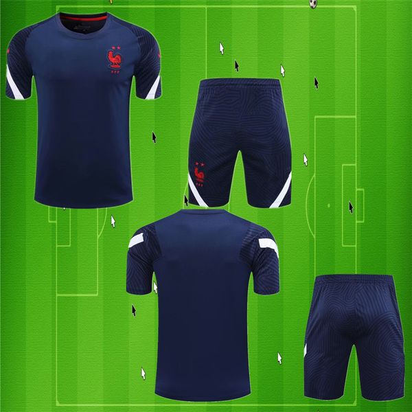 

the latest 2021 exclusive custom french men's football training suit 2021 football sportswear, Black