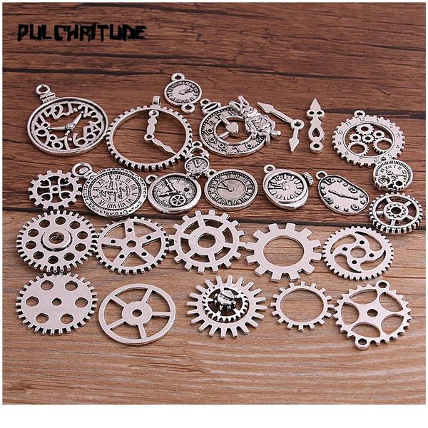 

случайные 20 шт. винтаж урожай металлический степпанк подвески diy аксессуары часы привеска подвески подвески для ювелирных изделий maki wmt
