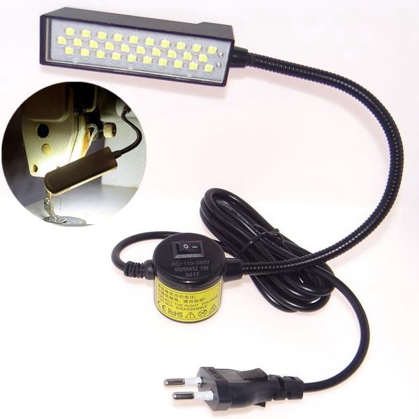 

sewing machine accessories tools parts energy saving led bulbs light lamps work table desk lamp gooseneck magnetic mount base, Black