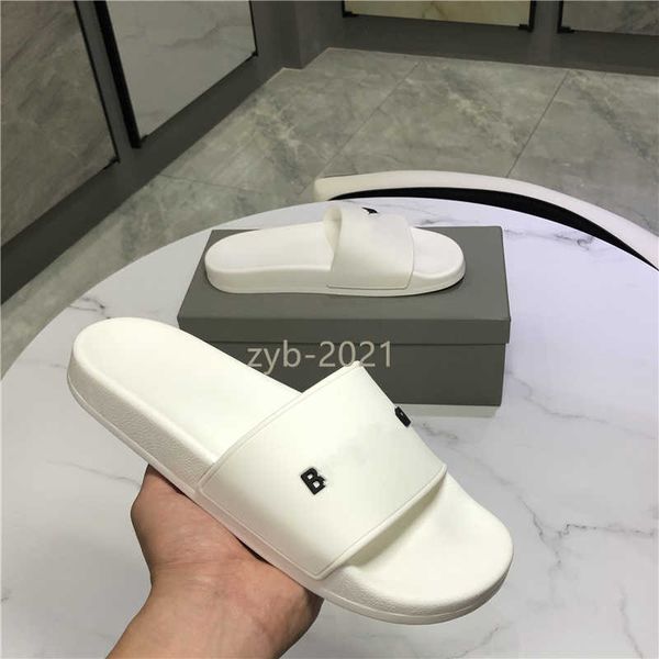 

2021 paris sliders mens womens summer sandals beach slippers ladies flip flops loafers black white red green slides chaussures shoe