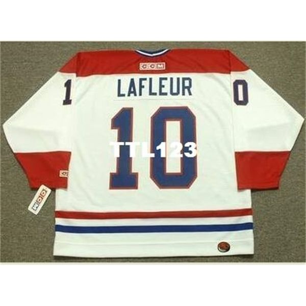 

121s #10 guy lafleur montreal canadiens 1983 ccm away home hockey jersey or custom any name or number retro jersey, Black