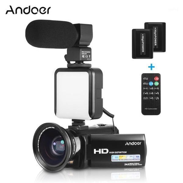 

andoer hdv-201lm 1080p fhd digital video camera camcorder dv supports functions of face detection smile capture beauty face1