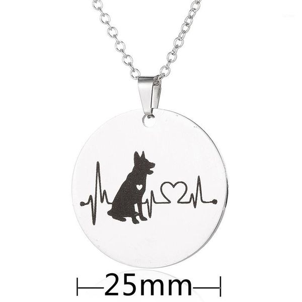 

2020 chains on the neck silver heat necklaces women couple ecg dog pendants stainless steel woman accessories fashion necklaces1