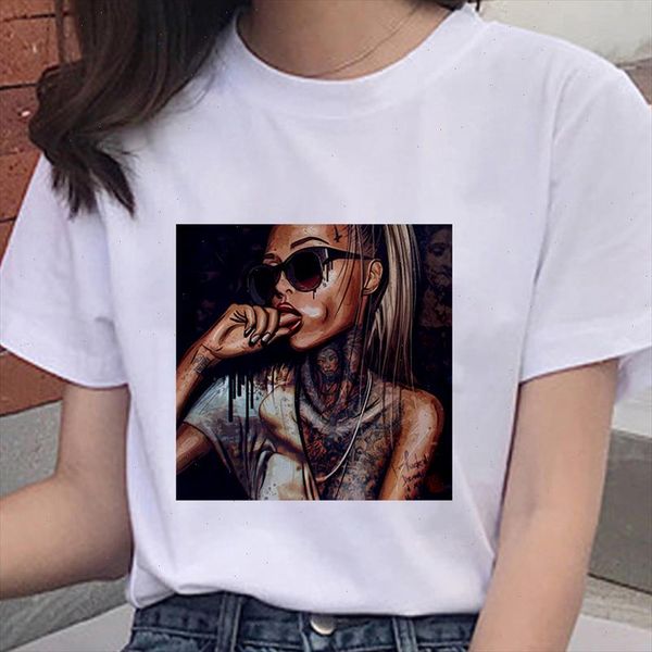 

2021 new summer fashion tshirt personality girl t shirt women harajuku aesthetics thin section white female t shirt clothes