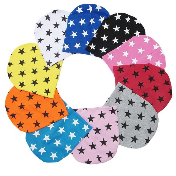 

осень зима звезда принт хлопчатобумажные кепки детские шансы шапка детские аксессуары осень зима оптом h wmtihz, Yellow