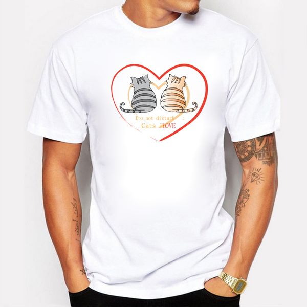 

summer men t shirt do no disturb design cute fun cats ilove comfortable man t-shirt homme men clothing sport hooded sweatshirt hoodie