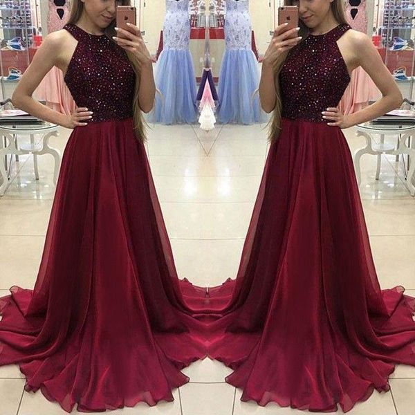 

women sleeveless dress 2021 summer vintage lace sequins long maxi dresses beach holday evening party formal halter dresses, Black;gray