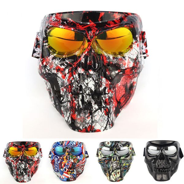 

skeleton mask glasses skiing windproof sunglasses ski snowboard snowmobile eyewear motocross riding outdoor goggles glasses q0119