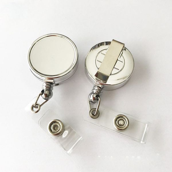 

tag retractable lanyard name sublimation card badge blank holder metal clip easy to use transfer printing