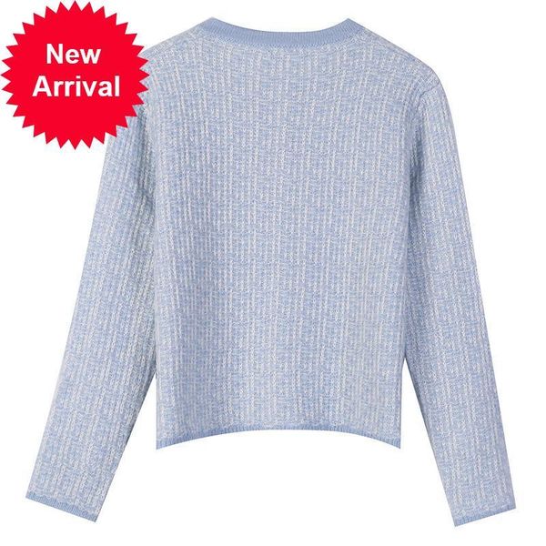

2021 new mark luxury design autumn winter of elegant women turning around long neck blue mohair outfit clothes cardigan coat ty23, White;black