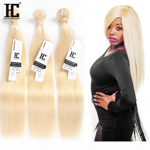 

brazilian hair 613 blonde straight human hair 3 bundles brazilian blonde straight human hair weave unprocessed 613 color, Black