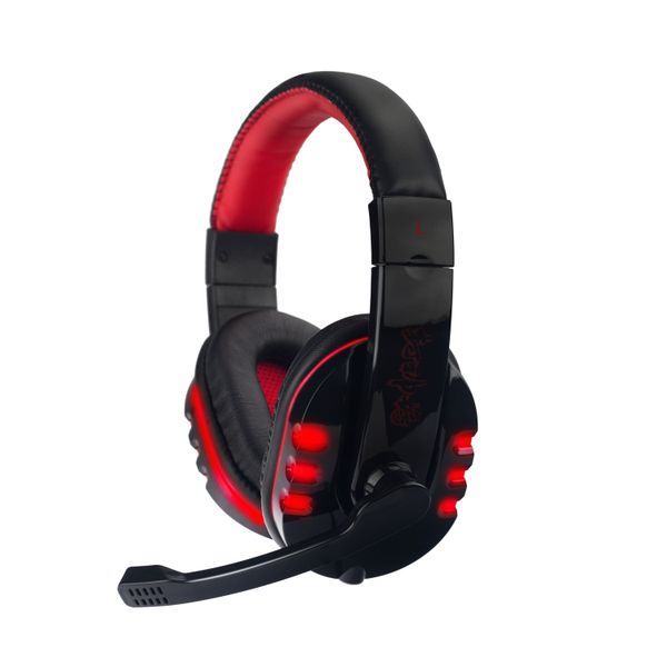 

flexible lightweight usb headphones ps4 gaming headset with pu leather