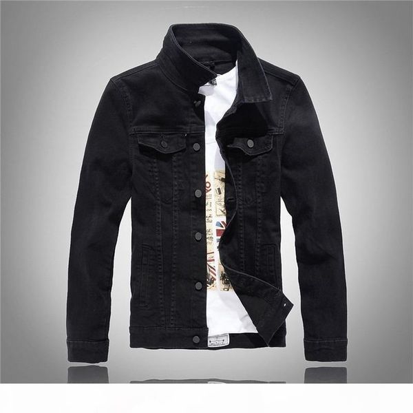 

brand new 100 cotton lapel men's denim jacket fashion slim casual blue denim jacket large size m-4xl men's retro, Black;brown