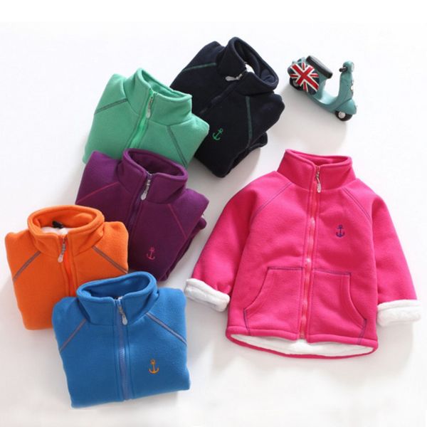 

new winter padded fleece jacket with velvet coats for boys and lj201124, Blue;gray
