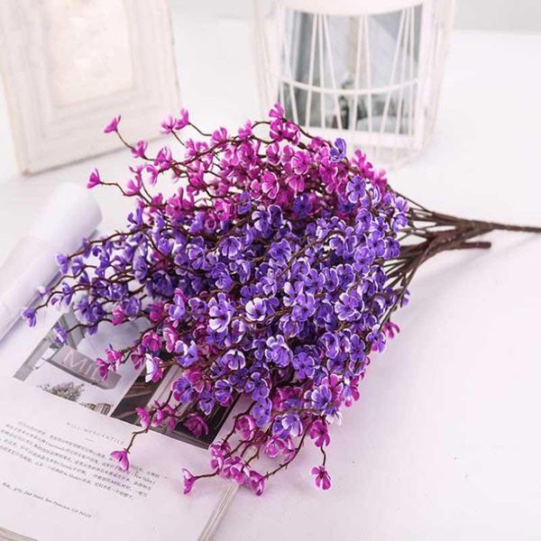 

decorative flowers & wreaths artifical plastic plum blossom fake flower for home wedding garden party decoration decor bouquet