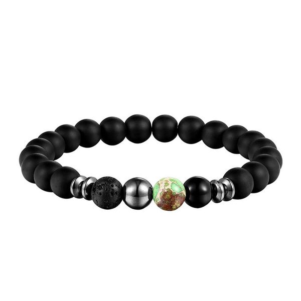 

livvy 2018 new design of volcano black pearl jewelry elastic energy natural stone man bracelet bracelets as303 bbyxkk