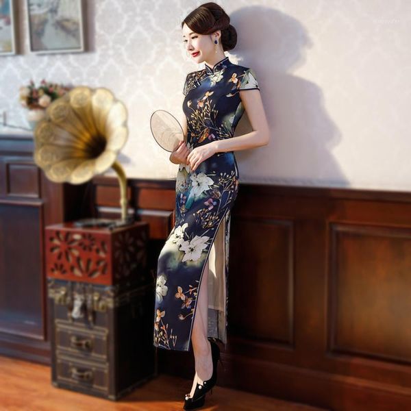 

sheng coco woman chinese classic cheongsam black red excellent cheongsam traditional chinese dress long qipao vestido de noche1